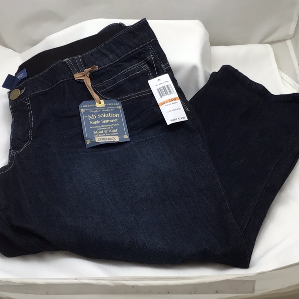 Democracy Ab Solution Ankle Skimmer Sz 24 W Blue